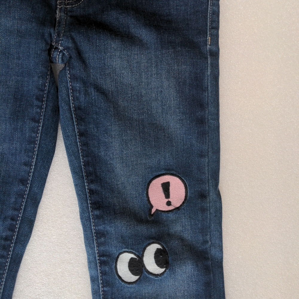 Girls Size 10 NWT Levi Jeans with Fun Patches Super Skinny 710 - Picture 4 of 9